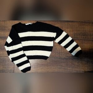 Girls Long Sleeve Striped Knit Sweater